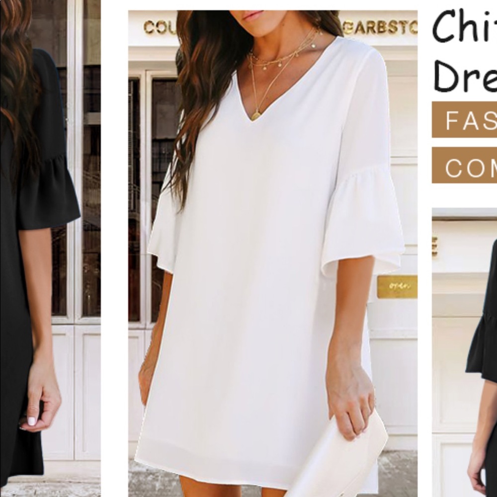 Belongsci bell sleeve dress